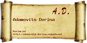 Adamovits Dorina névjegykártya